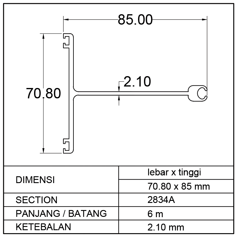 T ROLLING DOOR EXPORT (70.80 x 85)mm