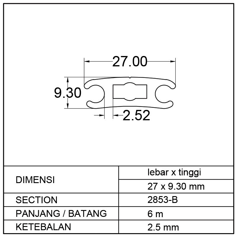 ROLLING SHUTTER (27 x 9.30)mm