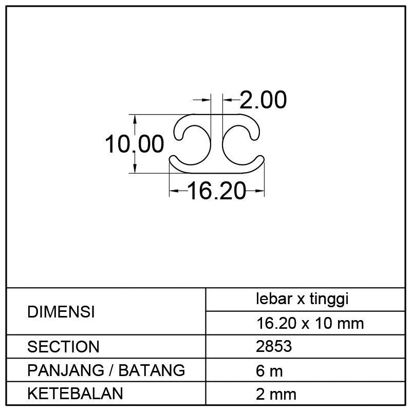 ROLLING SHUTTER EXPORT (16.20 x 10)mm