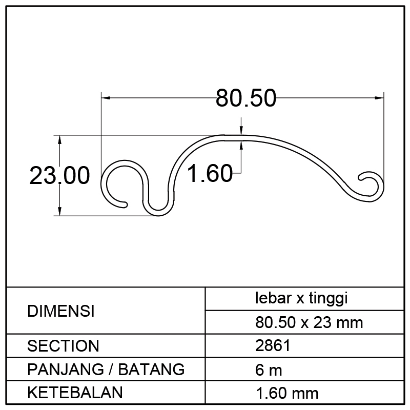 SLATE ROLLING DOOR EXPORT (80.50 x 23)mm