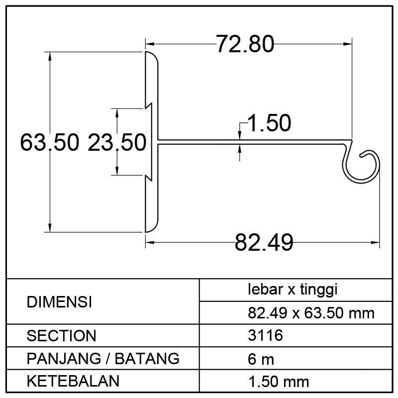 T ROLLING DOOR EXPORT (82.49 x 63.50)mm