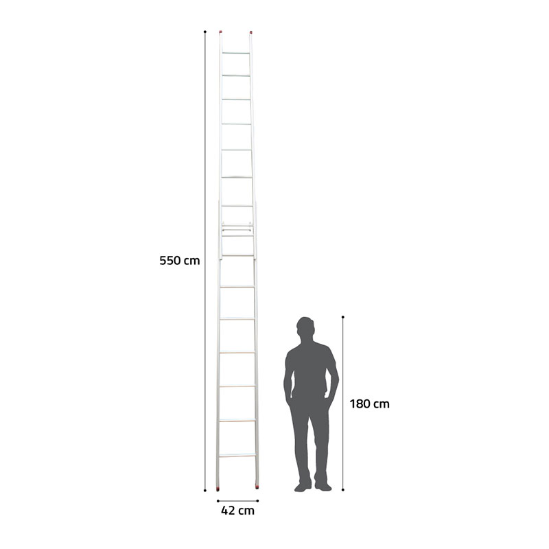   Tangga Extension Double 203 (2x3m) 2,5mm - AM Ladders 