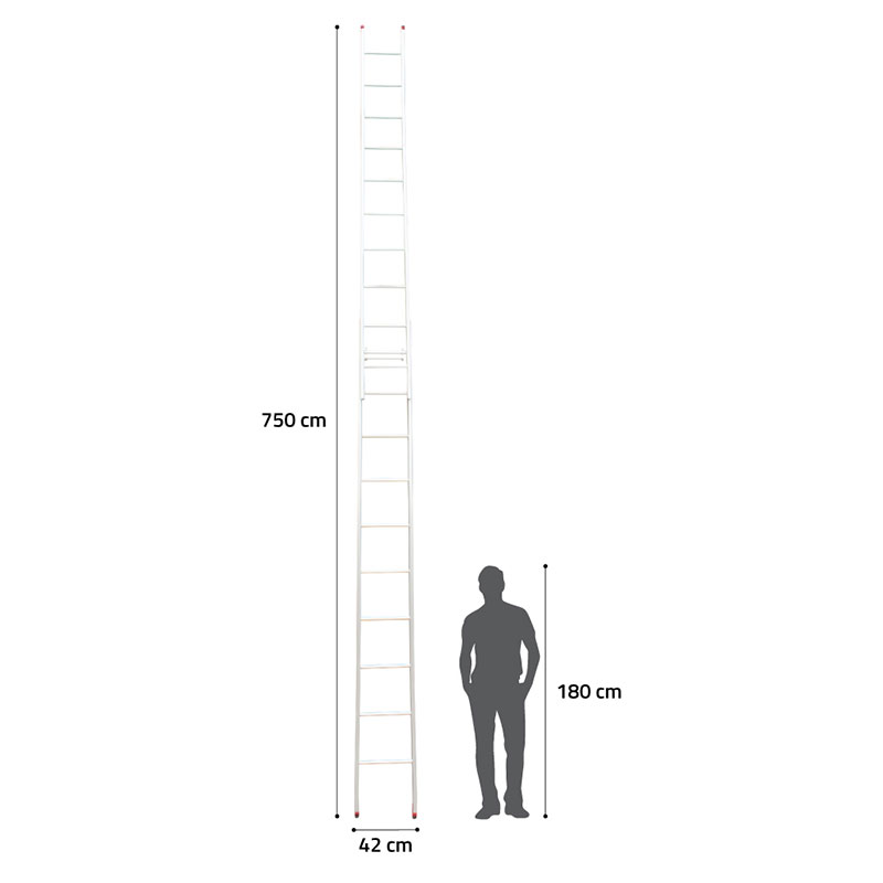   Tangga Extension Double 204 (2x4m) 2,5mm - AM Ladders 